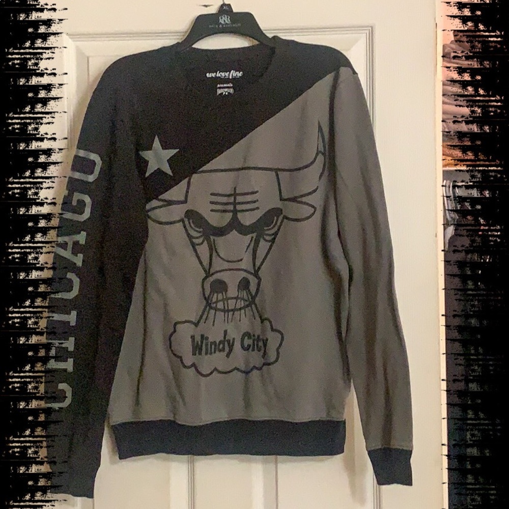 Windy City Chicago Bulls Sweat Shirt Sz Large